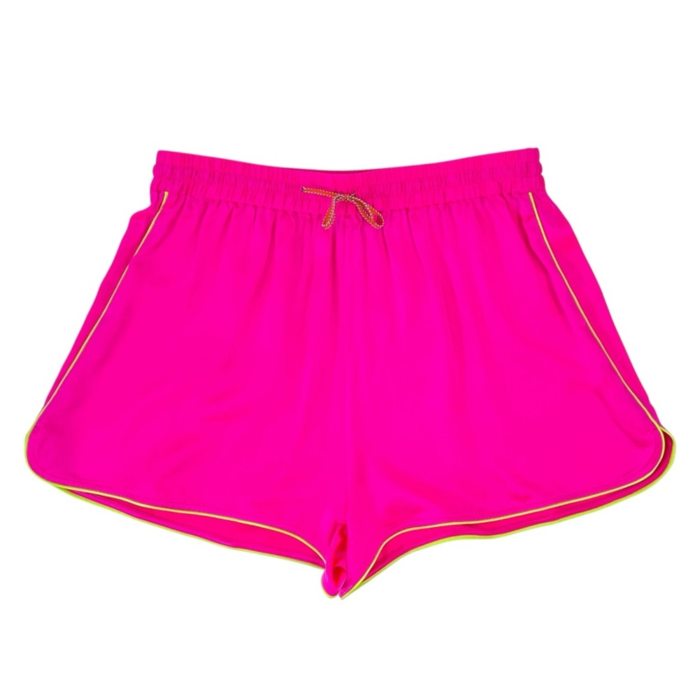 NWT Dannijo Bowling Shorts - Neon Fuchsia Pink Silk Charmeuse Relaxed Fit Shorts